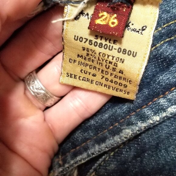 7 For All Mankind, Festival Jeans, cut to Fringe Low Waist Sze 26 W - Picture 12 of 15